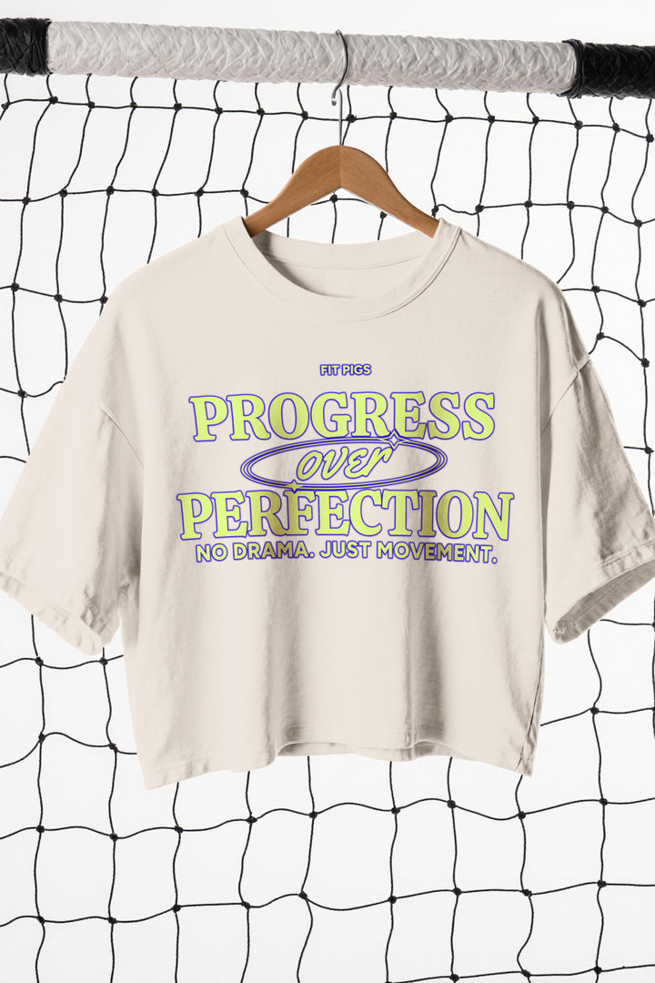 Progress Over Perfection Crop Tee