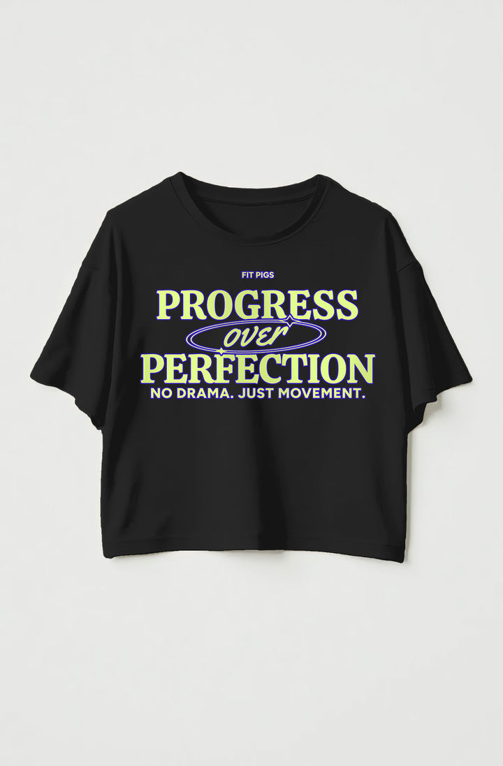 Progress Over Perfection Crop Tee