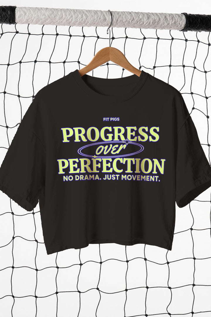 Progress Over Perfection Crop Tee