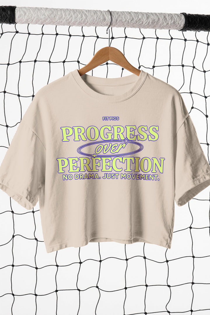 Progress Over Perfection Crop Tee
