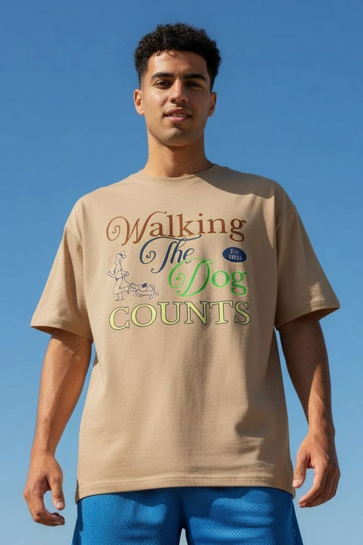 Walking the Dog Counts Tee