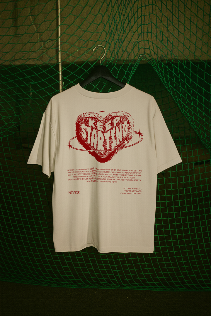 Keep Starting Digital Heart Back Print Tee