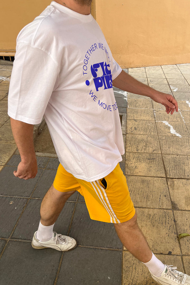Funky Blue Circle Logo Tee