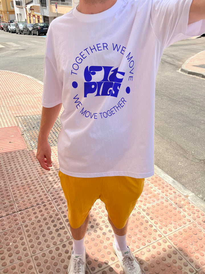 Funky Blue Circle Logo Tee