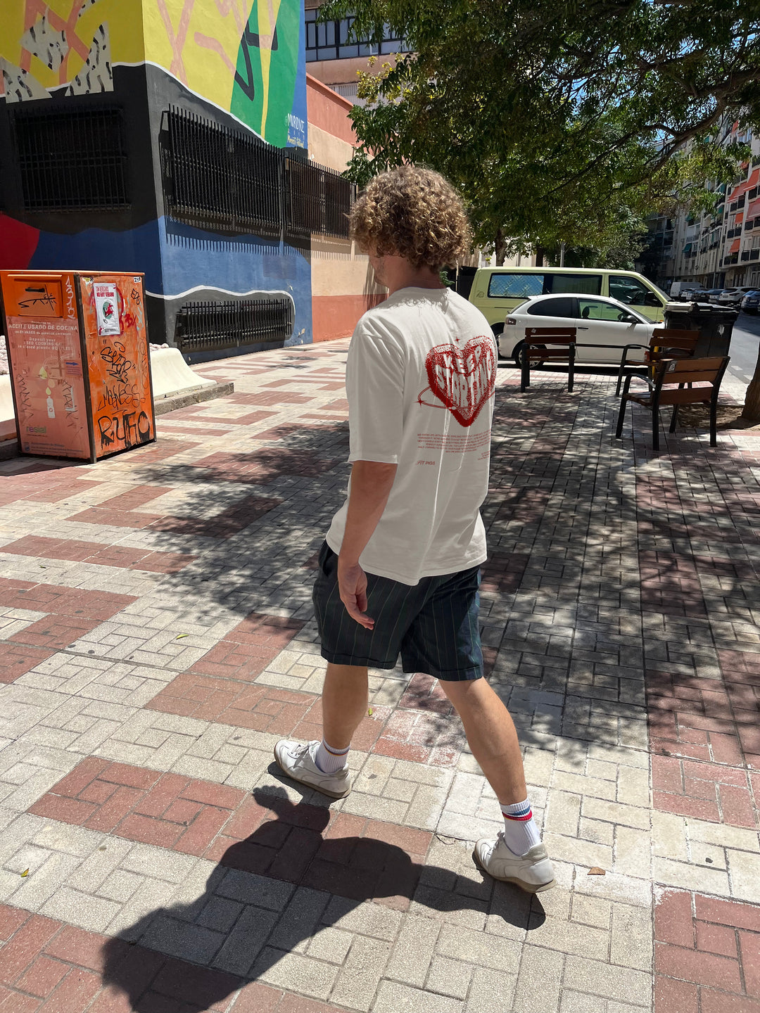 Keep Starting Digital Heart Back Print Tee