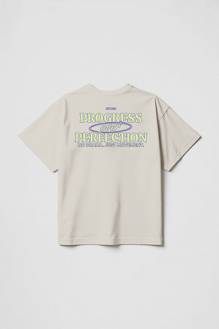Fluro Surfy Logo Progress Over Perfection Tee