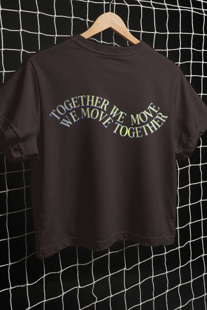 Together We Move Cropped Black Tee