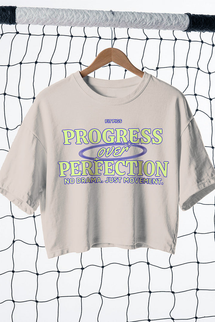 Progress Over Perfection Cropped Tee