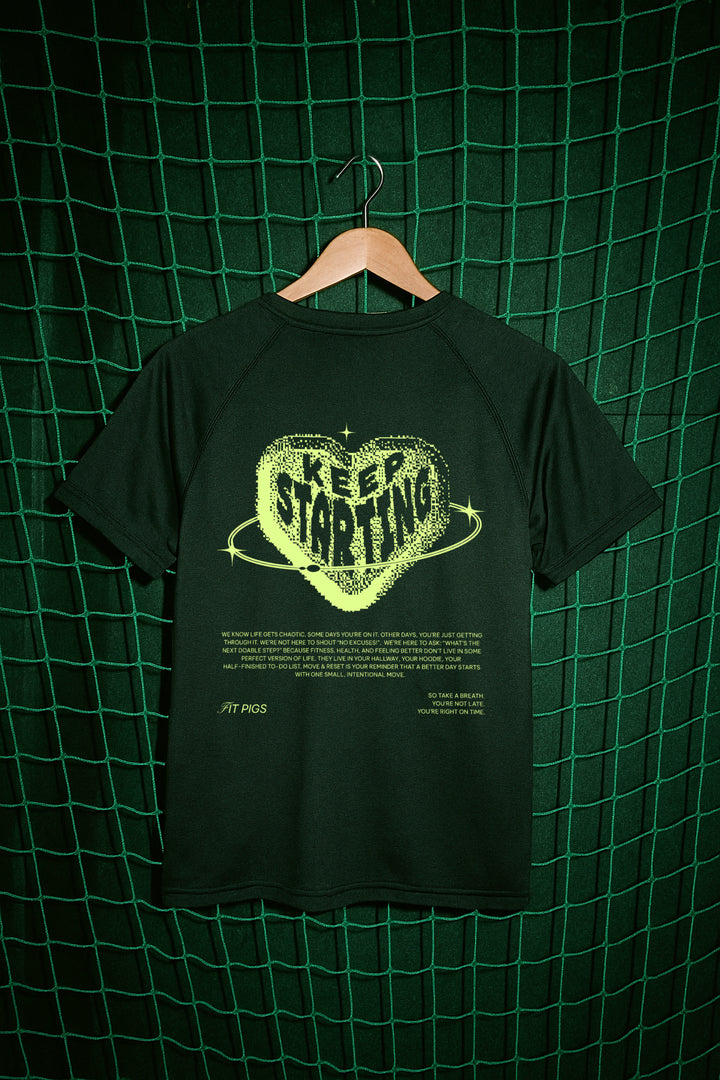 keep starting sports tee