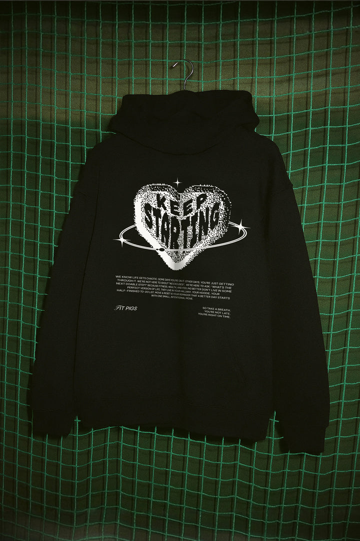 Keep Starting Digital Heart Hoodie