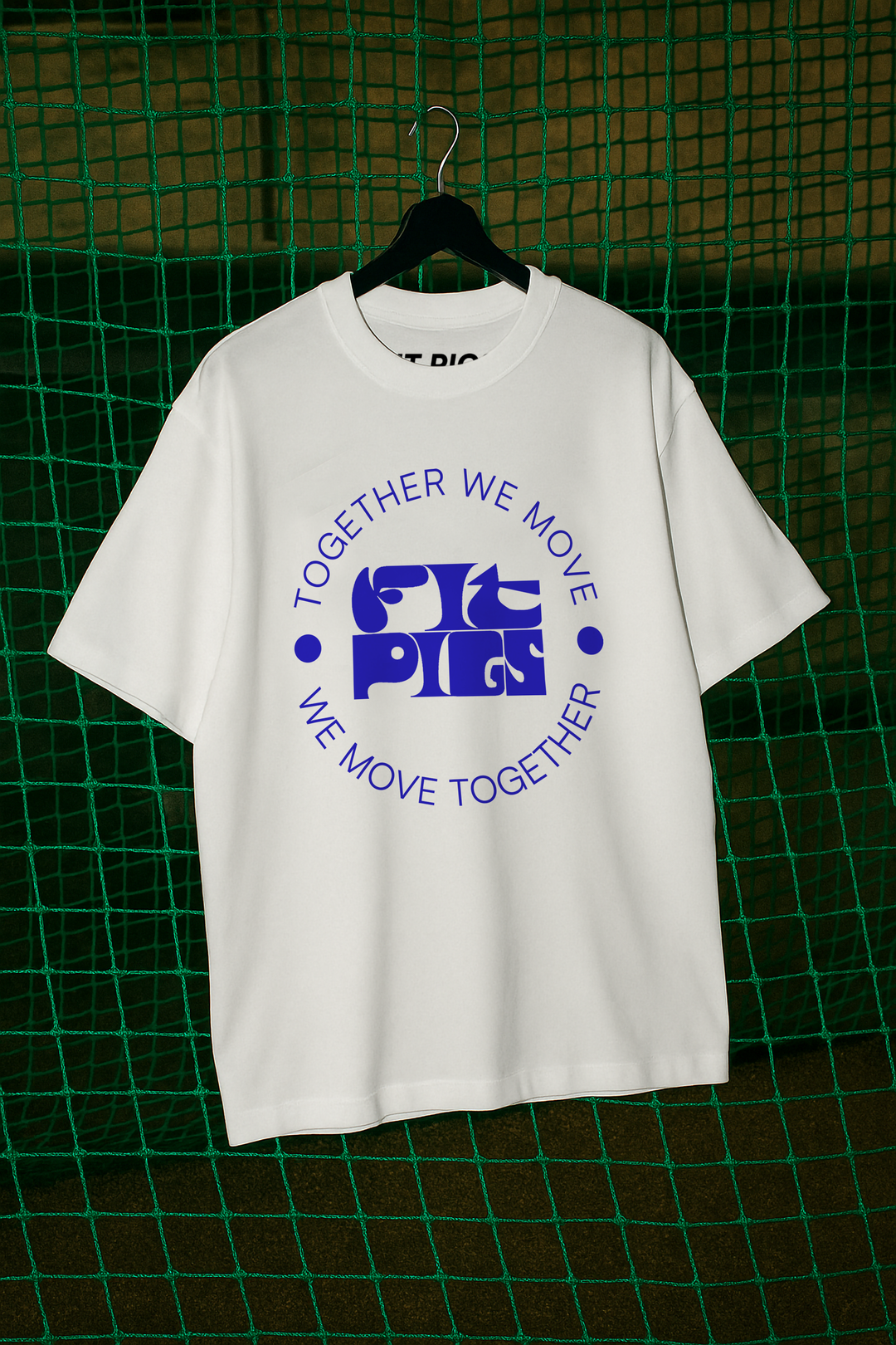 Funky Blue Circle Logo Tee